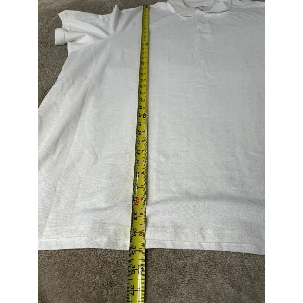 st johns bay Men’s Polo Shirt,comfort Stretch,white ,size 5XL - Picture 3 of 8